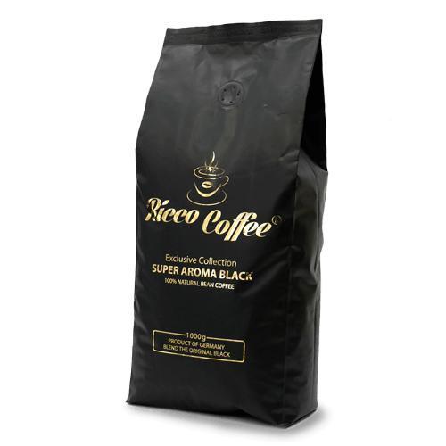 Кава в зернах Ricco Coffee Super Aroma Black 1 КГ 60% АРАБІКА 40% РОБУСТА
