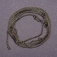 Фурнітура ланцюжок "панцирна" на метраж колір "чорне золото" d-1,7мм ціна за метр купити біжутерію оптом в інтернеті