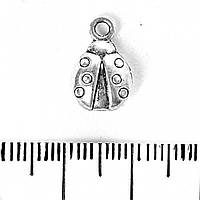 Фурнітура Підвіска Божа Корівка 14х9мм фас.20 грам + -14шт купити біжутерію дешево оптом в інтернеті