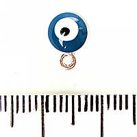 Фурнітура Підвіска Хамса темно-синій сріблястий метал 6мм фас.12шт купити біжутерію дешево оптом в інтернеті