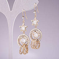 Сережки Зірки L-55мм купити біжутерію дешево оптом в інтернеті