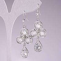 [ 5,5 см ] Сережки застібка -петля купити біжутерію дешево оптом в інтернеті