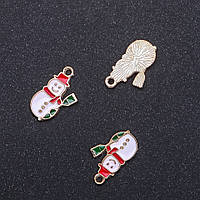 Фурнітура підвіс Сніговик "золото" d-12мм L1м in-dмм фасування 6шт. (+ -) купити біжутерію оптом в інтернеті