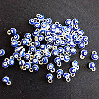 Фурнітура підвіска "очей" d-4мм L-6мм емаль метал сірий фас.14шт купити біжутерію дешево оптом в інтернеті