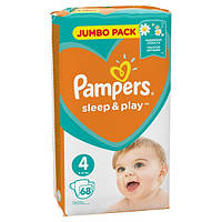 Подгузники Pampers Sleep & Play Размер 4 (Maxi) 9-14 кг, 68 шт