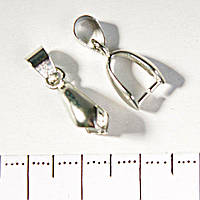 Підкулоннік зі штифтом з підставою для шнура гладкий великий 20мм фас.20шт купити біжутерію оптом в інтернеті