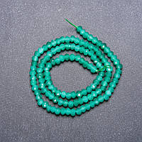 Намистини Амазоніт (іміт) гранований рондель d-4х3мм нитка L-38см купити біжутерію дешево оптом в інтернеті