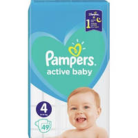 Подгузники Pampers Active Baby Размер 4 ( 49 шт / 9-14 кг )