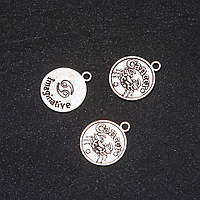 Фурнітура підвіска Зодіак Рак d-17мм фасування 20гр. + - 15шт. купити біжутерію оптом в інтернеті