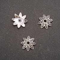 Фурнітура наконечник для намистин сірий метал 14мм d-in-2мм фас. 20шт. купити біжутерію дешево оптом в інтернеті