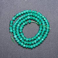 Намистини Амазоніт (іміт) гранований рондель d-4х3мм нитка L-38см купити біжутерію дешево оптом в інтернеті