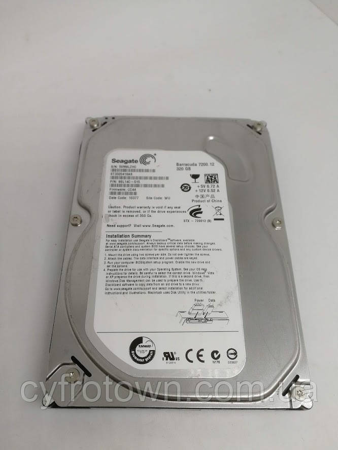 Жесткий диск Seagate Barracuda 7200.12 320GB 7200rpm 16MB 3.5" для ПК ST3320418AS бу