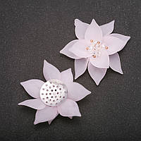 Фурнітура нашивка Квітка Лілії рожевий акрил d-50 (+ -) мм купити біжутерію дешево оптом в інтернеті