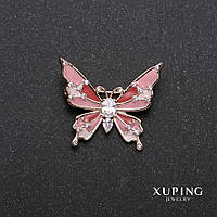 Брошка Xuping Метелик різнобарвна емаль позолота 18к 29х27мм купити біжутерію дешево в інтернеті