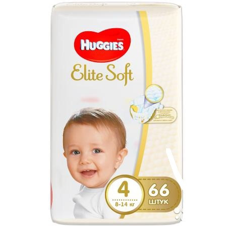 Подгузники Huggies Elite Soft 4 Хаггис элит софт ( 66 шт / 8-14 кг) c Мегабокса - фото 2 - id-p1182778398