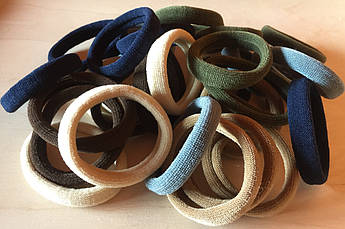 Гумки для волосся махрові 5 см – 30 шт | М’які резинки в пастельних кольорах | Безпечні аксесуари