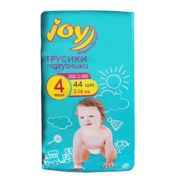 Підгузки-трусики Joy Розмір 4 (44 шт / 7-14 кг) Джой підгузники трусиками, фото 1
