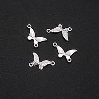 Фурнітура Коннектор Метелик біла емаль 24х12мм фас. 4шт. купити біжутерію дешево оптом в інтернеті