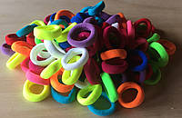 Гумки для волосся махрові 3 см, набір 100 шт | М які резинки без заломів | Для дівчат, жінок і дітей