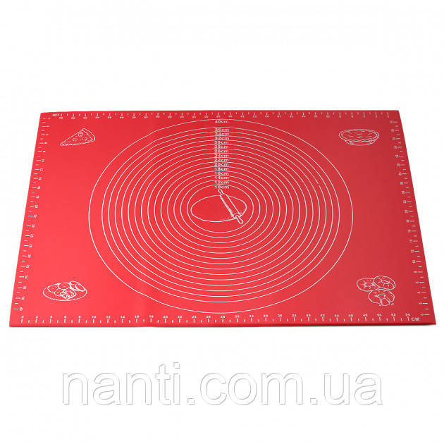 Килимок для розкочування тіста Kamille 7786 силіконовий 60*45 см