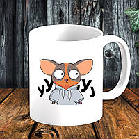 Білий кухоль (чашка) з принтом "УуУУу"