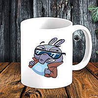 Білий кухоль (чашка) з принтом "Крутий"