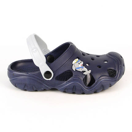 Сабо крокси підліток 28-34 розмір Синьо-сірі, фото 2