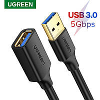 Кабель-удлинитель USB 3.0 папа-мама AM/AF 5Gb/s UGREEN 1м (черный)