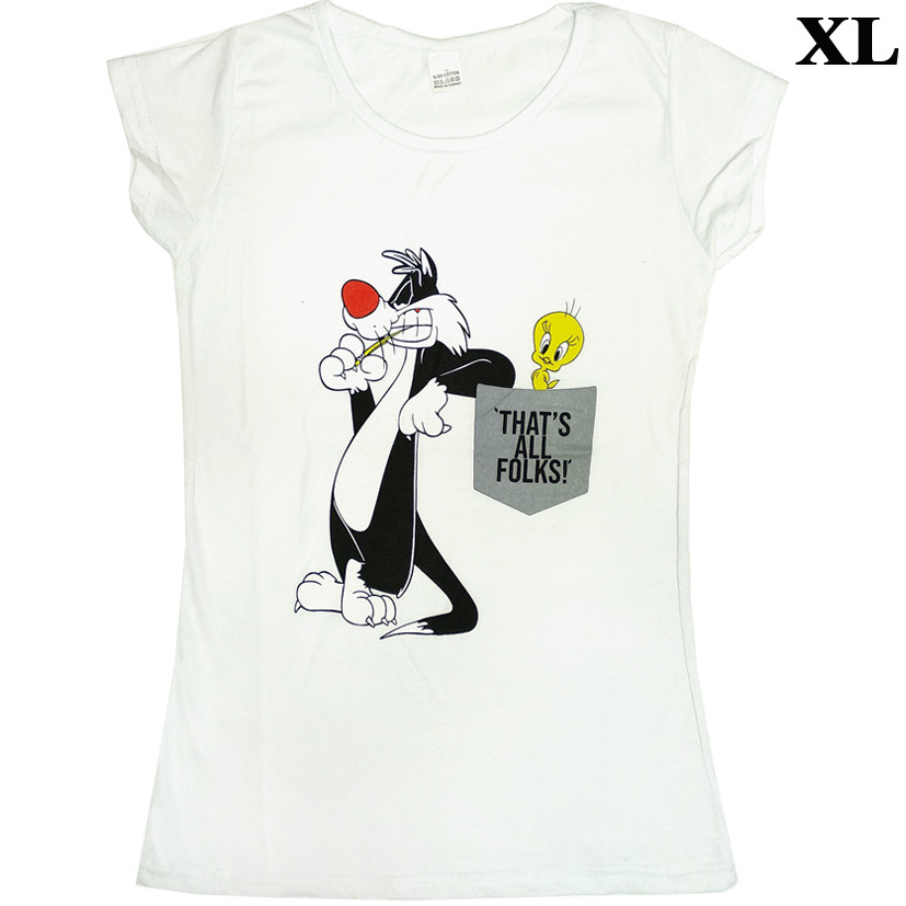 Розмір XL на 46й Футболка Жіноча Білого кольору з Принтом і Написом, Літні Футболки, Білі Футболки, фото 1