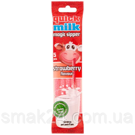 Трубочки для молока Quick Milk Magic Sipper Клубника (5x6г) 5шт.Польша - фото 2 - id-p1182895625