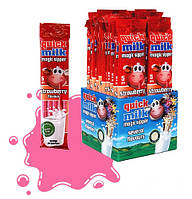 Трубочки для молока Quick Milk Magic Sipper Полуниця (5x6г) 5 шт.Польща