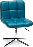 Крісло Arno Modern Base шкірозамінників зелений 1002 без підлокітників, на хромованій хрестовині на стопах, фото 2