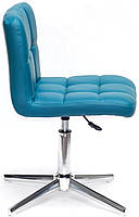 Крісло Arno Modern Base шкірозамінників зелений 1002 без підлокітників, на хромованій хрестовині на стопах, фото 3