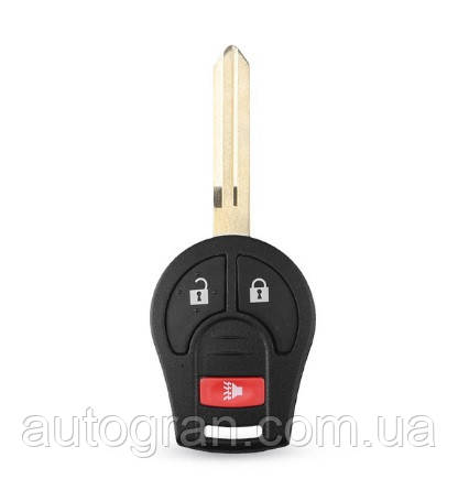 Корпус ключа Nissan Juke Qashqai X-trail 2+1 panic кнопки, фото 1