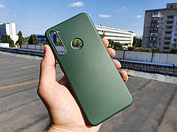 Чохол Full Silicone case для Xiaomi Redmi Note 8T захисний чохол з мікрофіброю хакі