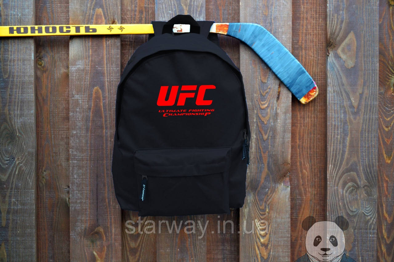 Cтильний чорний рюкзак ufc