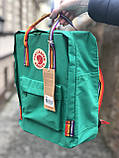 Рюкзак Fjallraven Kanken classic 16L Канкен класик 16л Villa Green Rainbow з райдужними ручками, фото 3
