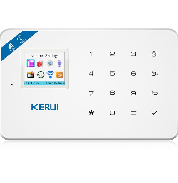 Бездротова Gsm сигналізація Kerui W18 Wi-Fi Стандартний комплект, фото 1