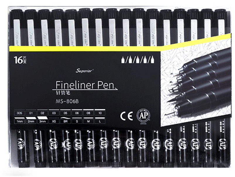 Набір чорних лінерів SUPERIOR 16 шт., фото 1