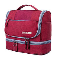 Складаний дорожній органайзер для косметики Travel Bag Червоний
