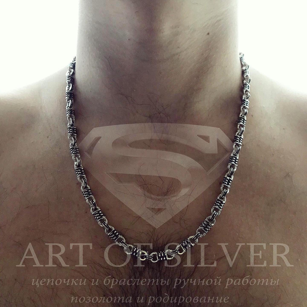 Срібний чоловічий ланцюжок, фото 1