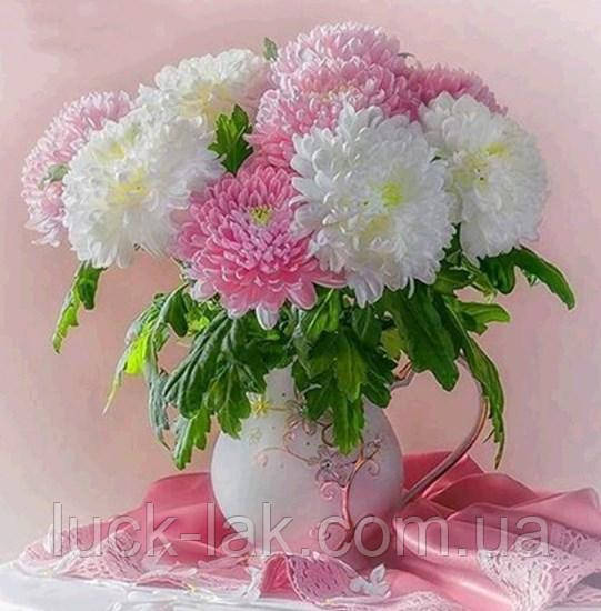 Алмазна вишивка, букет 30х30 см, фото 1