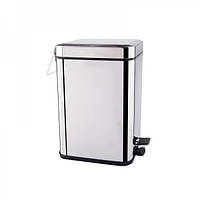 Відро з педаллю металеве  5 л квадратне Potato