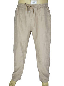 Чоловічі лляні штани Dekons 2106 Keten-Kum бежевого кольору