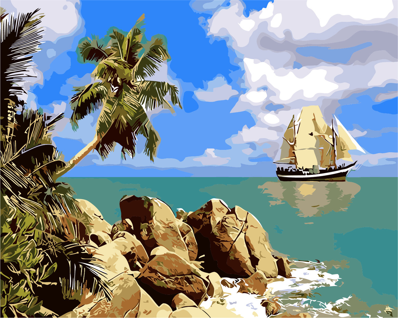 Художній творчий набір, картина за номерами Морську подорож, 50x40 см, «Art Story» (AS0262)