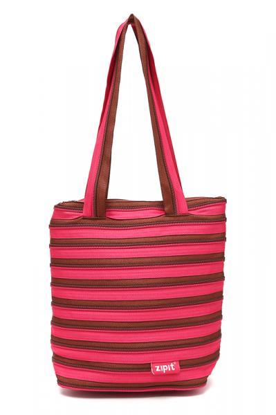 Сумка Zipit Premium Tote / Beach Fuchsia & Deep Brown (ZBN-1)