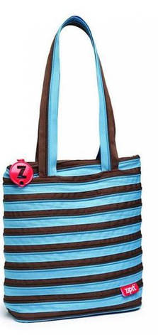 Сумка Zipit Premium Tote / Beach Ocean Blue & Soft Brown (ZBN-4), фото 1