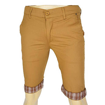 Чоловічі шорти в гірчичному кольорі Cen-cor СNC-9202 Camel