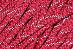 Шнур плоский чехол поліестер 10мм бордовий+світло-сірий моток 100м