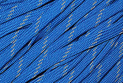 Шнур плоский чехол поліестер 10мм волошка+світло-сірий моток 100м